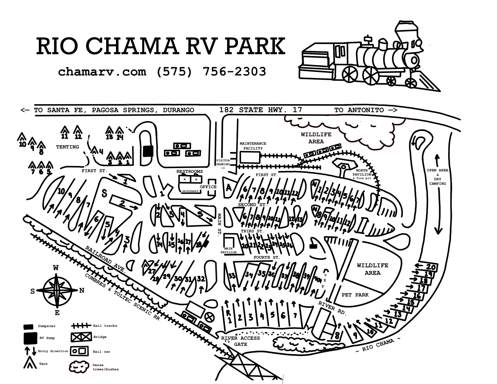 Park Map Rio Chama RV Park